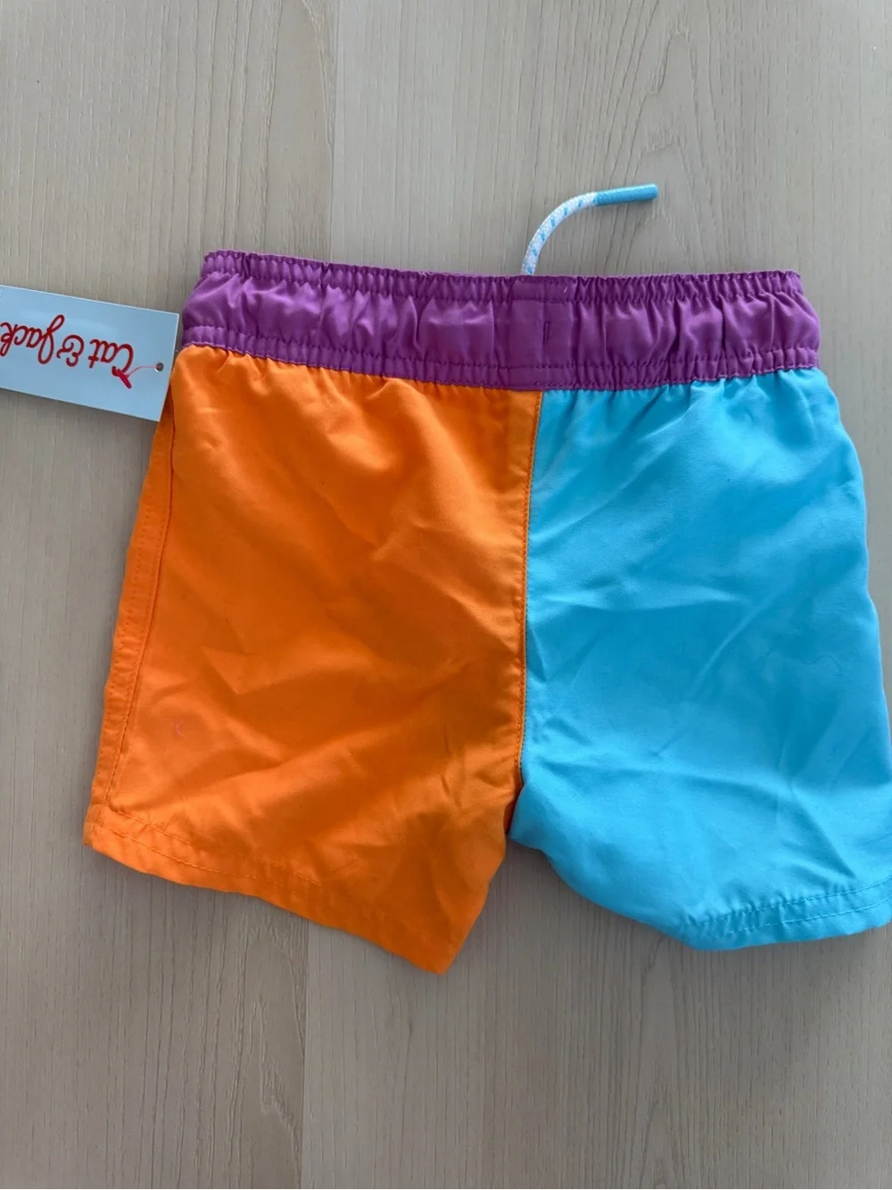 Cat & Jack Blue, Orange & Purple Colorblock Kids Swim Shorts